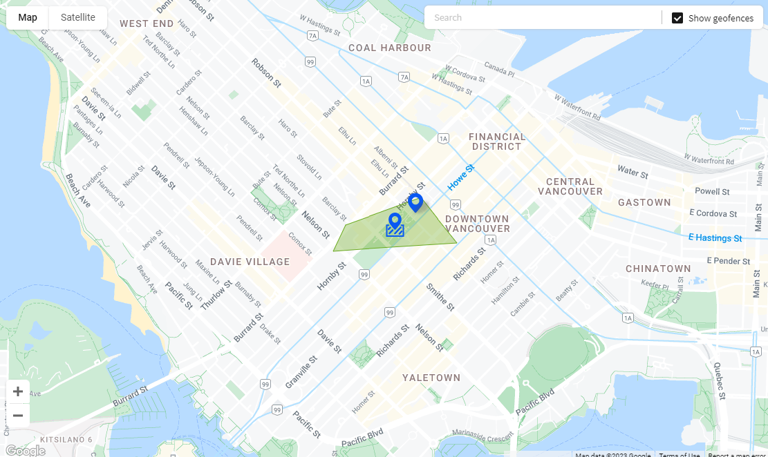 Screenshot of Geolocation